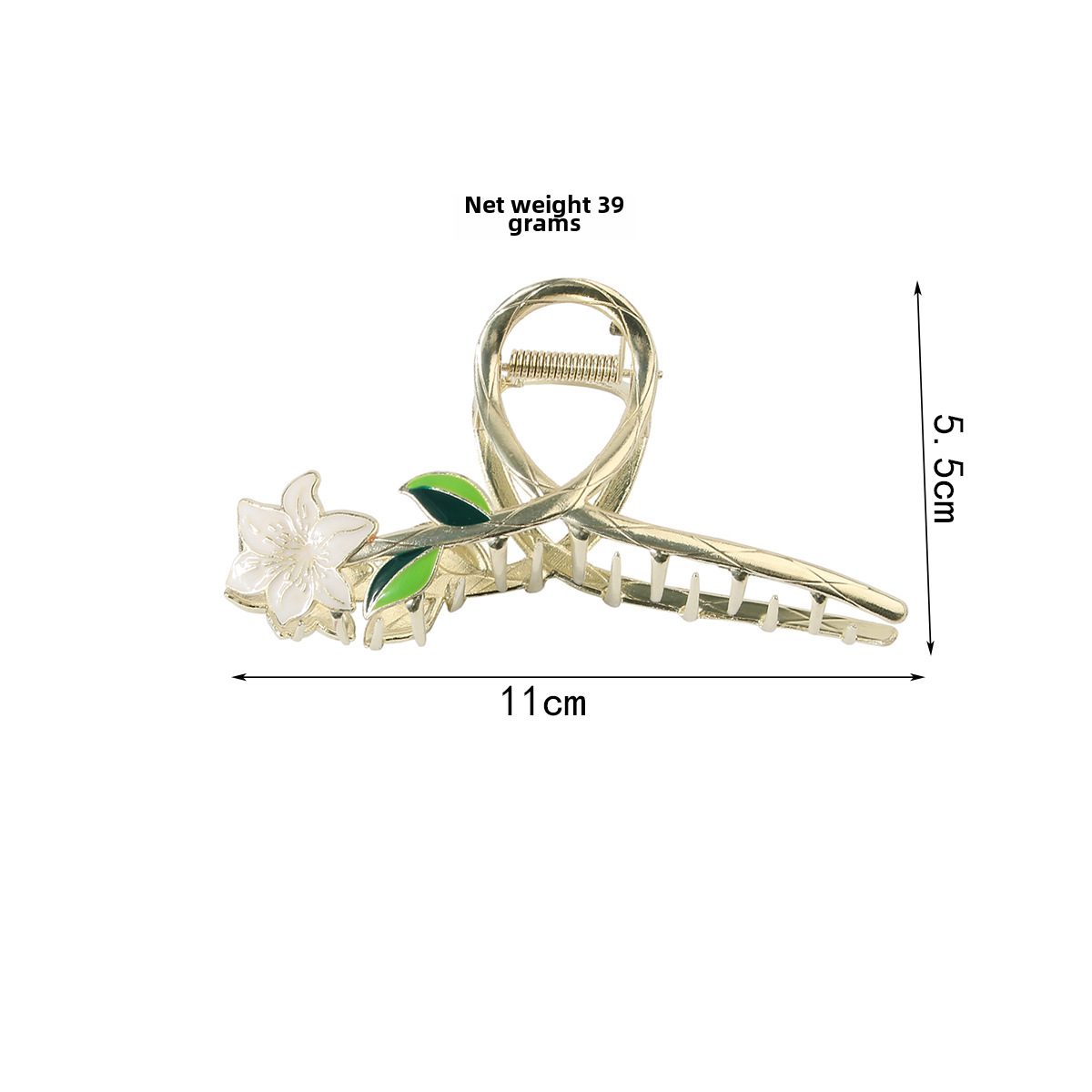 Pinza per capelli a tulipano in metallo stile coreano_voghion.com