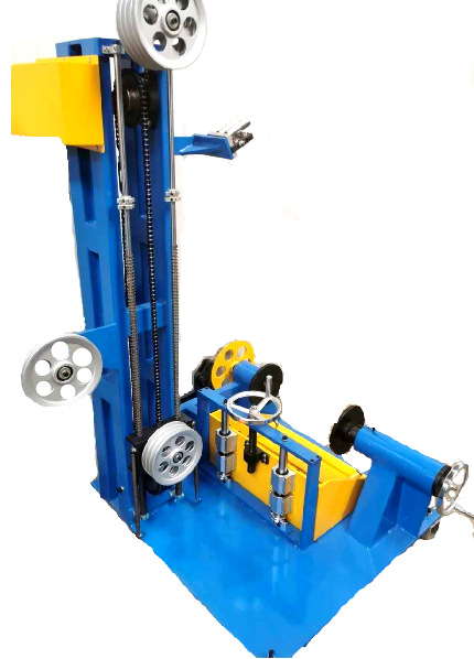 立式储线架点电缆空心放线收卷装置计米倒盘机复绕机成圈机厂家