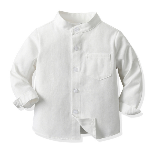 spring solid color shirt for boys