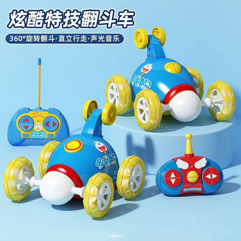 Children's Remote Control Dump Truck 360-Degree Rolling Stunt Racing Toy Electric Off-Road Car for Boys