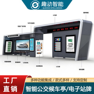 Smart Bus Electronic Bus Stop Sign Manufacturer Smart Bus Stop Sign Outdoor Advertising Machine High Brightness Waterproof Touch Query All-In-One Machine