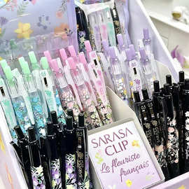 日本斑马法国花店限定中性笔玫瑰花朵黑色水笔.水笔