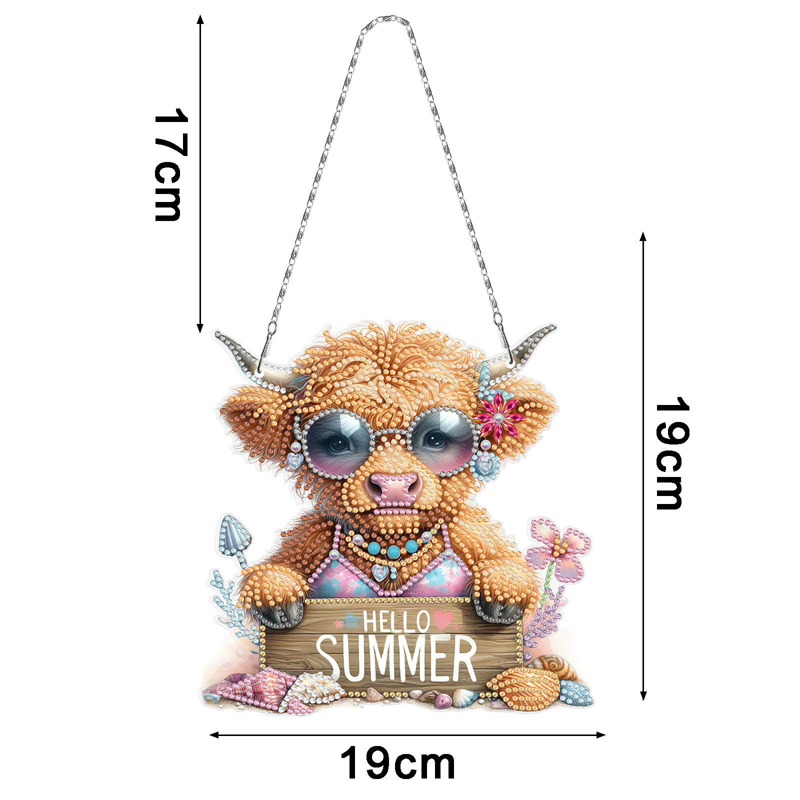 Pintura de diamantes DIY círculo dibujos animados colgante genio Navidad sala de estar decoración pintura distribuible