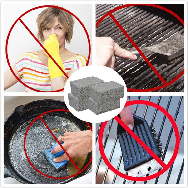 Home user BBQ barbecue cleaning tool brush barbecue clean brick small gray brick barbecue boiled floating stone cleaning stone 4