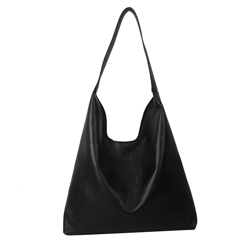 Large Capacity Fashionable Soft Leather Commuter Bag For Women 2025 Autumn Winter New Versatile Shoulder Underarm Tote Bag_voghion.com
