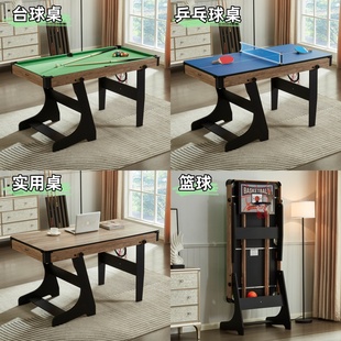✅ Household Billiard Table for Kidsren and Adults, Family Foldableing Billiard Table, Multi-Functional Indoor Billiard Table Tennis Table Entertainment