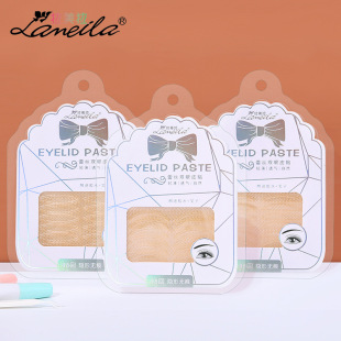 Lamera 48 pairs of mesh lace double eyelid stickers natural invisible olive Crescent beauty stickers with glue