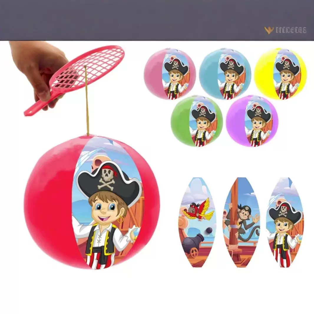 厂家供应PVC充气球儿童玩具带网拍PVC气球儿童戏水充气玩具戏水球