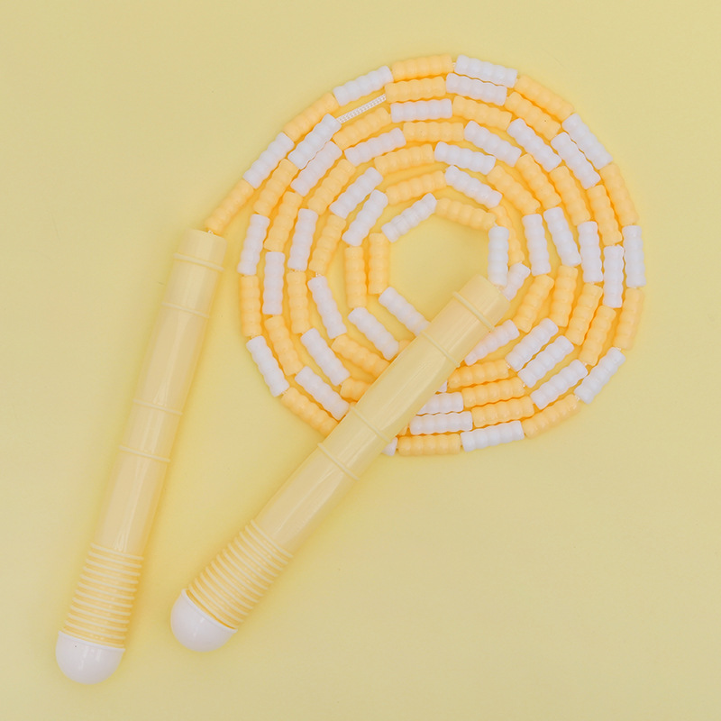 두 가지 색상의 긴 손잡이 노란색 대나무 가방