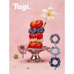 Tagi.2025新款想象花园珍珠褶皱彩色小肠发圈发饰发绳头饰
