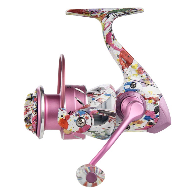 Haodun Weiwu Luya rueca venta al por mayor 5,2: 1 relación de velocidad graffiti tiro largo rueda de pesca caña de pescar rueda 2024 Nuevo