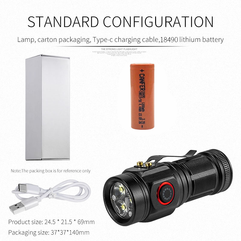 Cruz-frontera al aire libre mini linterna portátil sostenedor de la pluma de diseño ligero camping aventura brújula deportes linterna