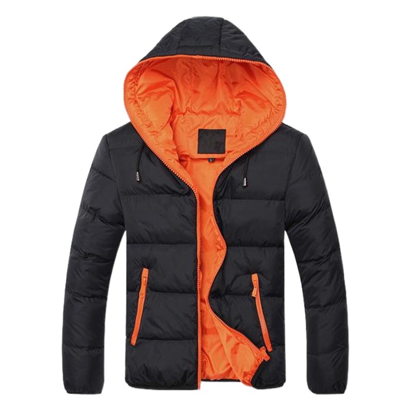 2017 Comercio exterior nuevos hombres ropa de algodón acolchado cremallera de color caramelo ropa de algodón acolchado con la moda SLIM-Fit de algodón acolchado ropa de invierno de color sólido