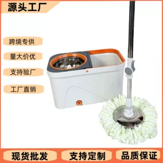 跨境新款拖把免手洗家用双驱动旋转拖把一拖净拖布礼品墩布批发