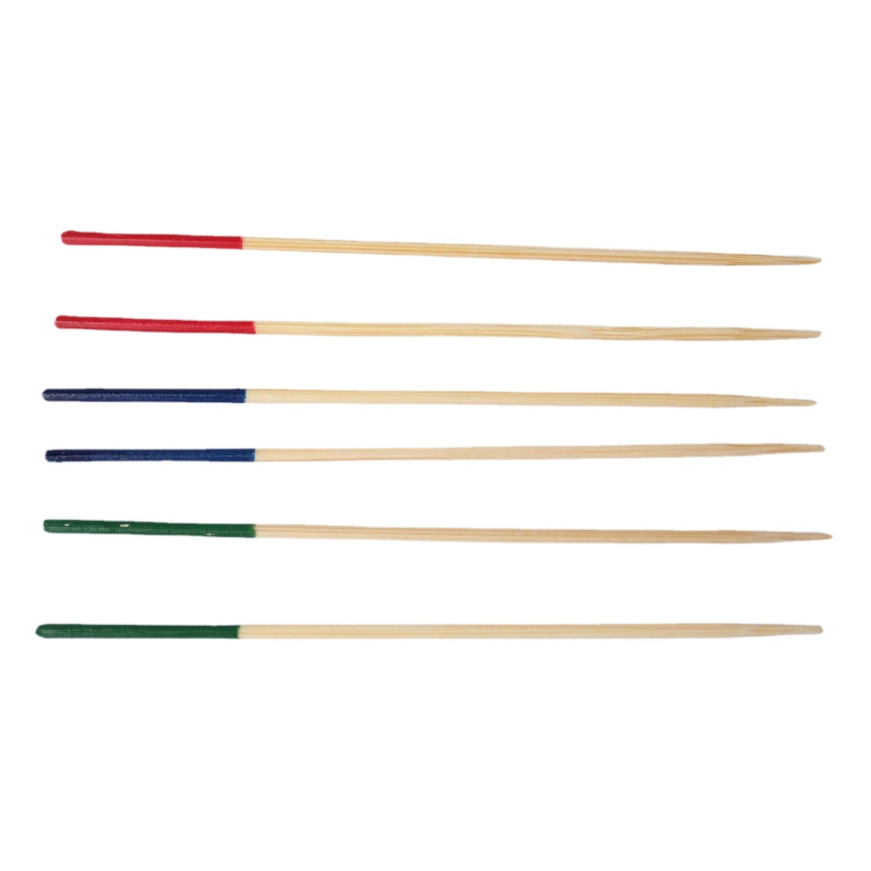 Fábrica de frutas de color palillo de dientes largo desechable hogar portátil enchufe de fruta de bambú restaurante sola cabeza flor palo multi-especificación