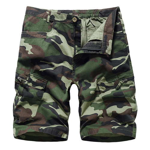 Amazon Summer Men's Work Shorts EU Size Camouflage Loose Plus Size Casual Men's Five-Pocket Pants