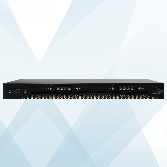 Sistema de radiodifusión pública del campus de 16 canales divisor matriz de transmisión de música de fondo amplificador de potencia de voltaje constante