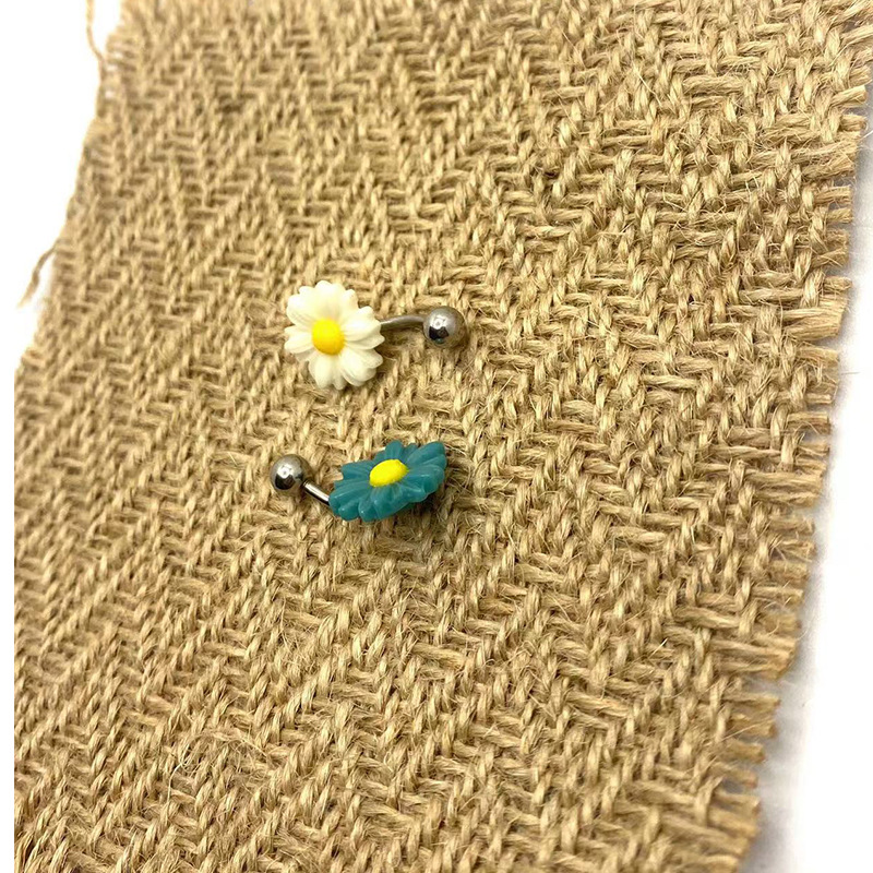 Sunflower Belly Button Ring For Women Unique Navel Piercing Jewelry_voghion.com