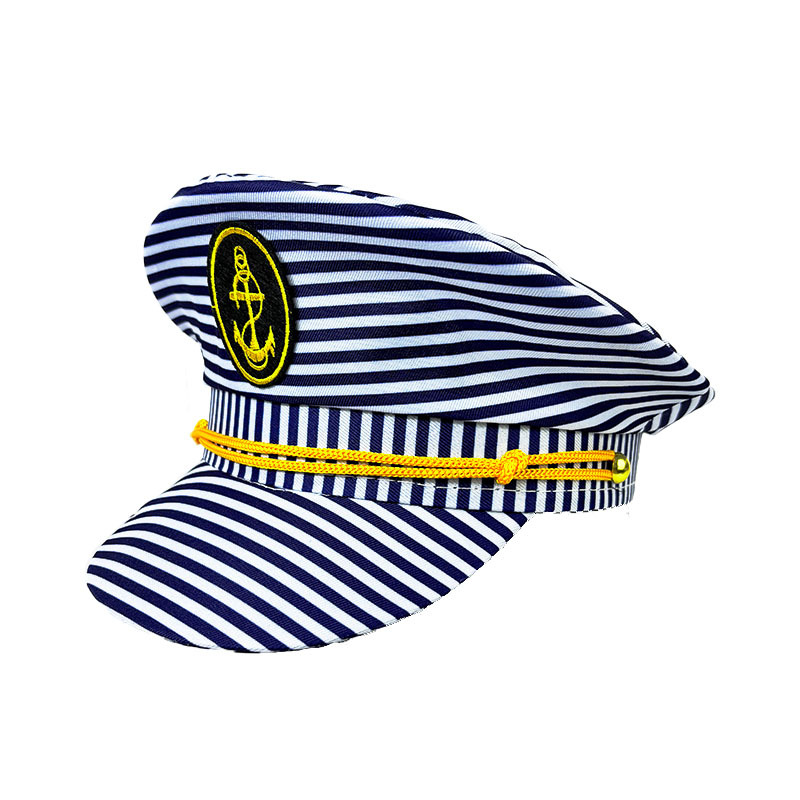 Sombrero de policía europeo y americano de siete colores de Amazon, uniforme sexy, sombrero de fiesta, sombrero de capitán de Halloween, sombrero de policía europeo y americano