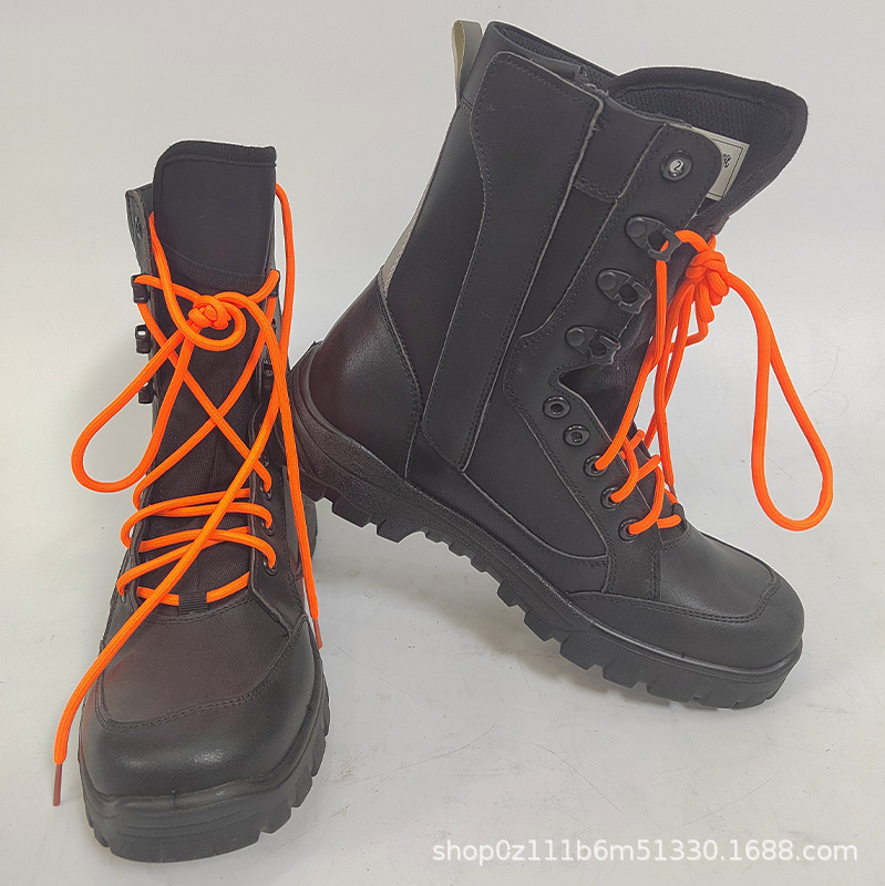 森林消防救援靴高帮耐磨消防救援靴防火防扎防滑扑火帆布鞋