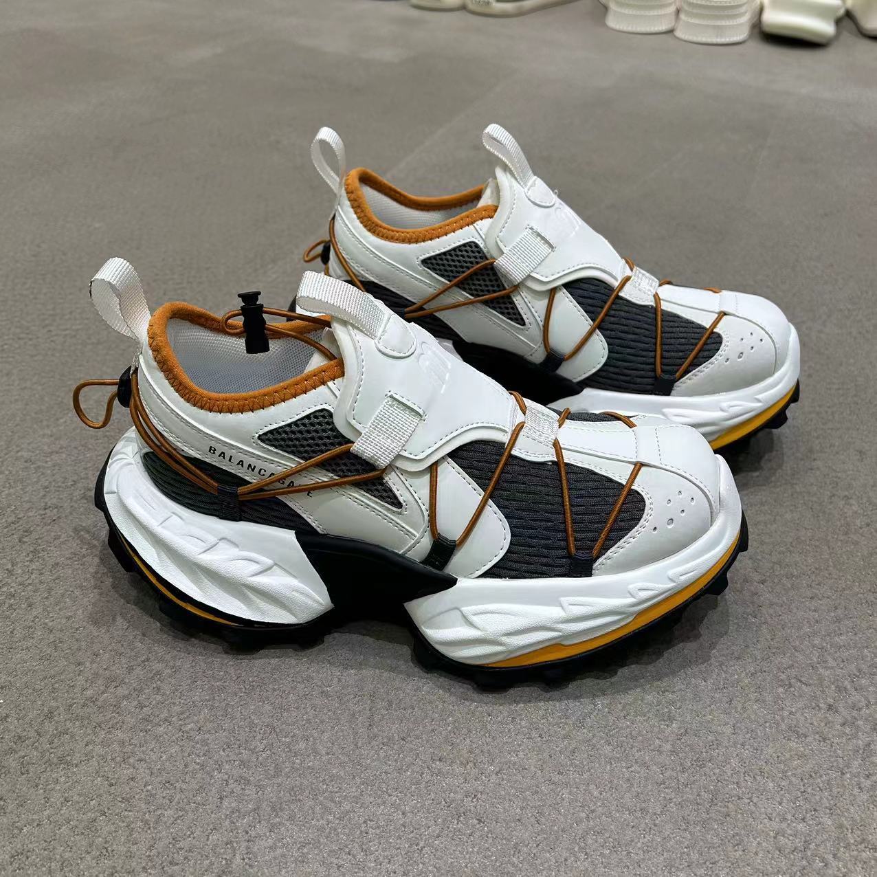 Damen Freizeitschuhe Mit Klettverschluss Weiße Dad Sneaker_voghion.com