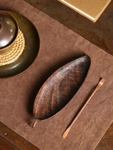 North American Black Walnut Tea Tea Pulling Two-piece Set Tea Lotus Kung Fu Tea Ceremony Six Gentlemen Teaspoon Tea Spoon Tea Accessories