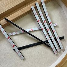 发箍防滑条0.8宽防滑齿软胶头箍内部贴背胶黑条色发齿饰品配件