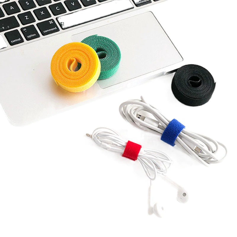 Трансграничный горячий продавать бесплатно вырезать спина к спине липучке галстук ремень Самоклеящаяся отделка хранения галстук ремень логотип