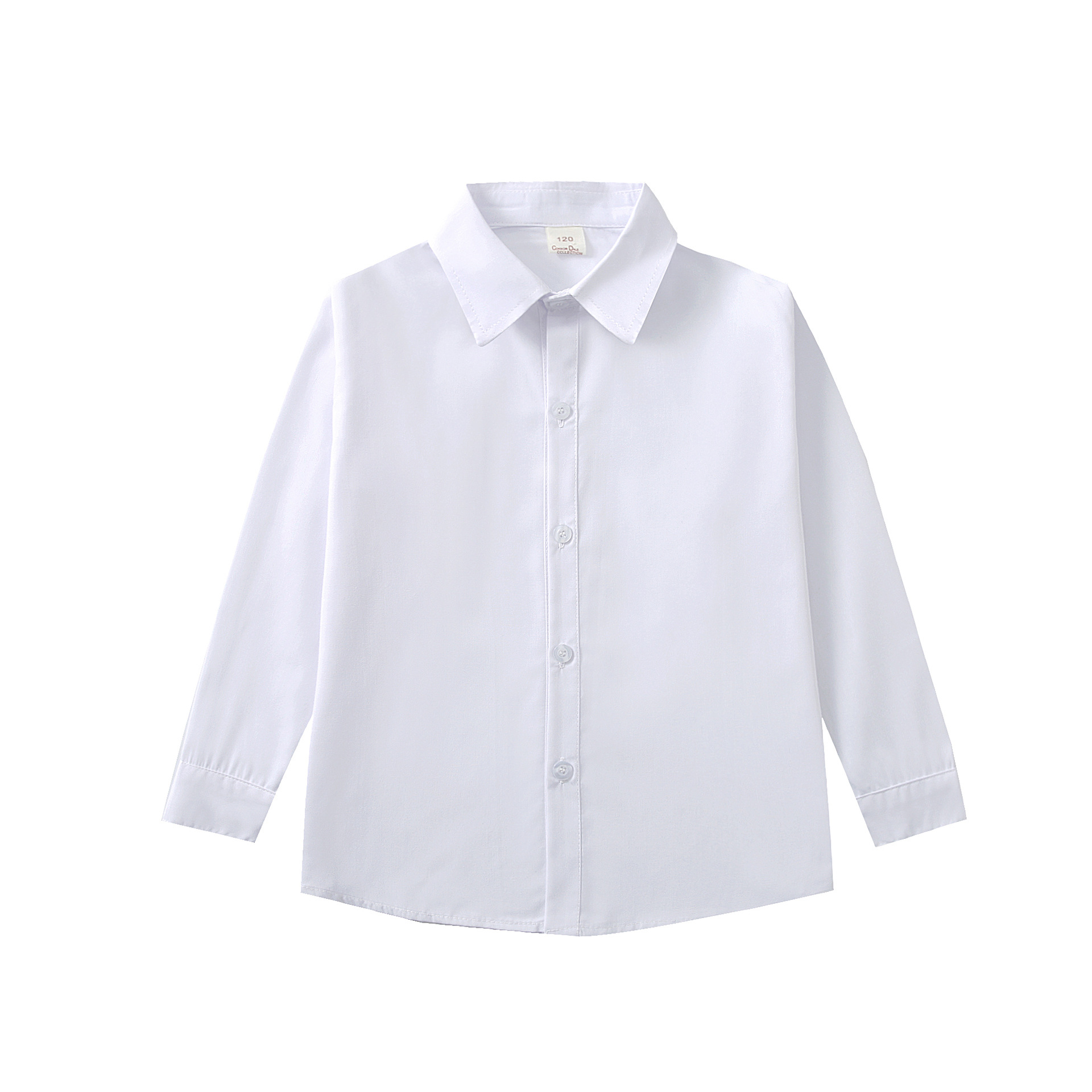 Boys' White Shirt Children's White Shirt Girls' White Shirt Same Style Uniform for Boys and Girls