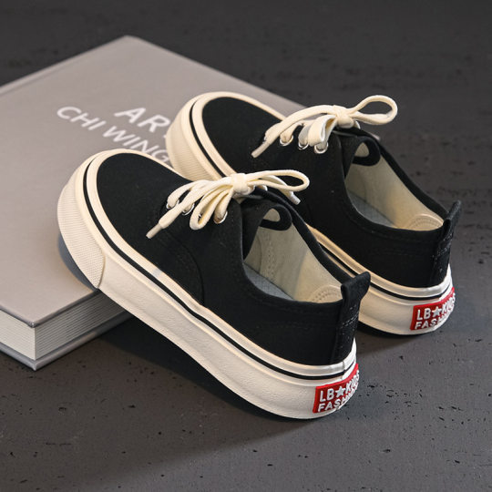 Crayon Shin Children's Shoes Girls' Canvas Shoes 2025 Spring and Autumn New Boys' Sneakers Kindergarten Indoor Shoes Slip-on
