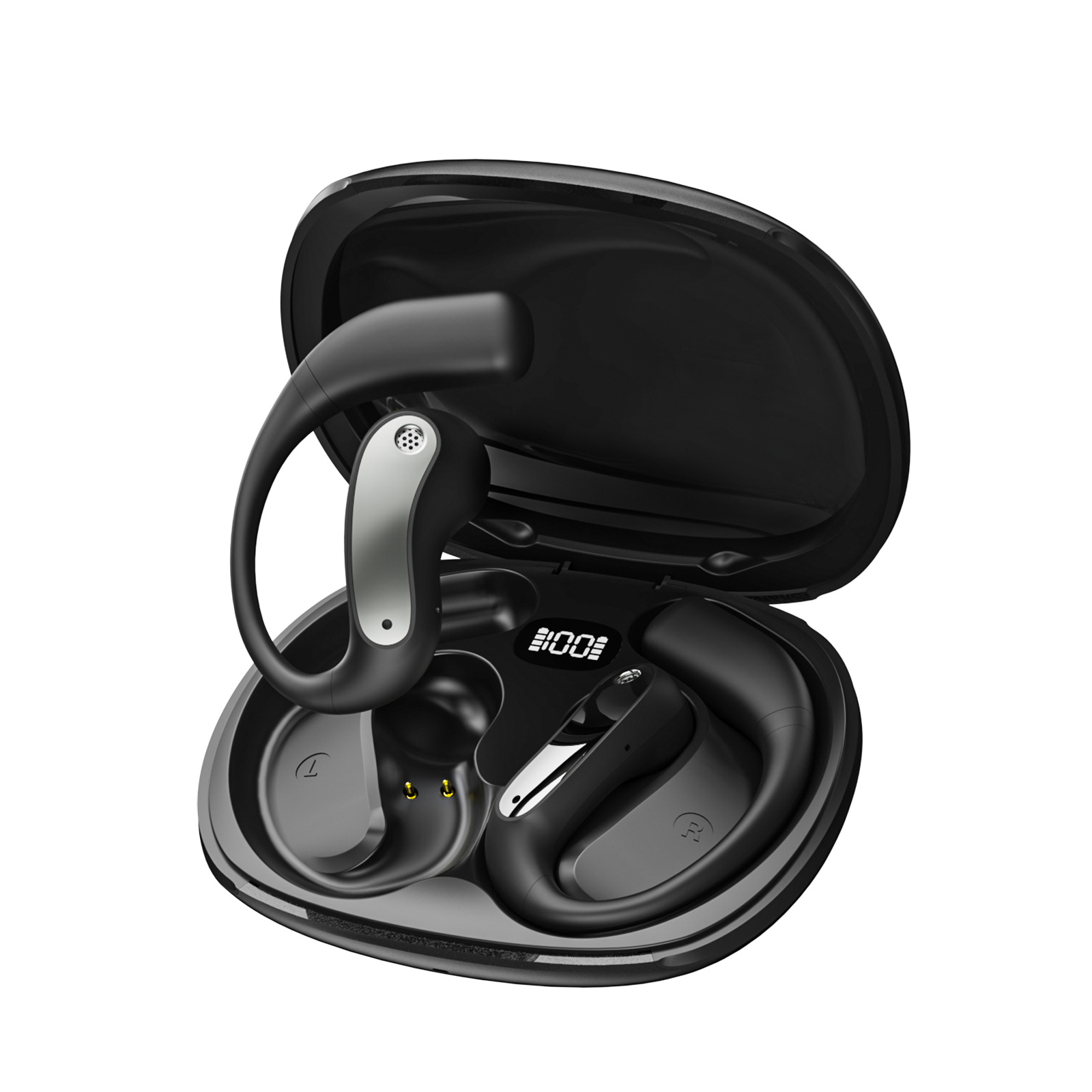 クロスボーダー JM37 デジタル ディスプレイ Bluetooth ヘッドセット ワイヤレス ノンインイヤー ノイズリダクション イヤーフック AI スマート翻訳スポーツ ヘッドセット