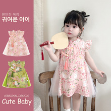 周岁宝宝夏季新中式连衣裙礼服小女孩儿童婴儿裙子一岁公主裙5335