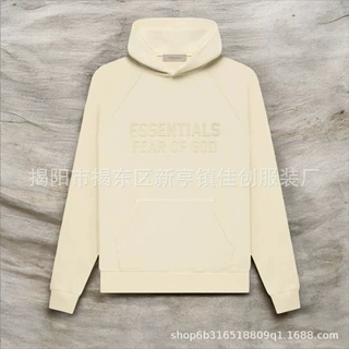宽松美式潮流百搭卫衣上衣春秋季新款简约纯色个性印花连帽衫男女