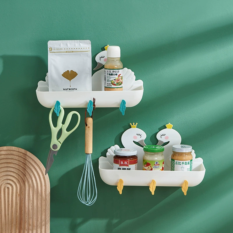 Стеллаж для хранения унитаза с крючком Моечный стол Настенная стойка для хранения унитаза Стеллаж для хранения кухонных инструментов без перфорации