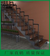 深圳意美登楼梯供应工业风室内钢木楼梯