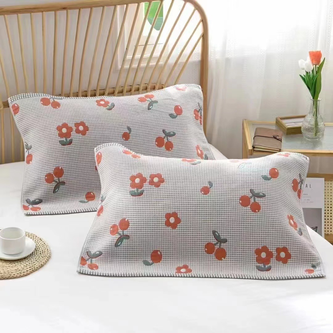 新款純棉枕巾斜紋編織工藝52*78單人家用枕頭巾學生宿舍枕頭蓋巾