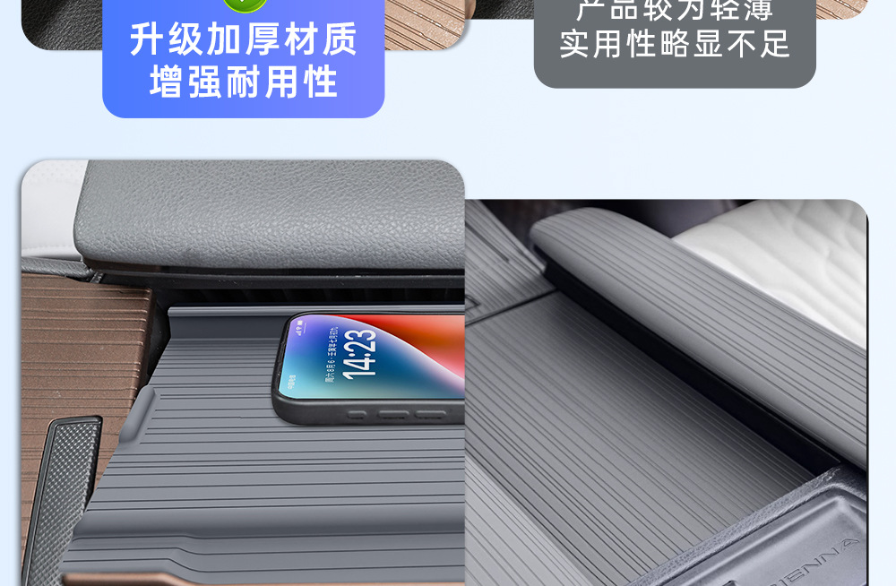 Suitable for Toyota Sienna Center Console Armrest Box Cover Anti-Slip Mat Grevia Armrest Box Leak-Proof Supplies