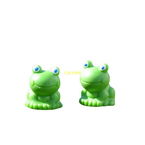 Handmade resin ornaments moss micro landscape doll decoration blue-eyed frog DIY material fish tank landscaping