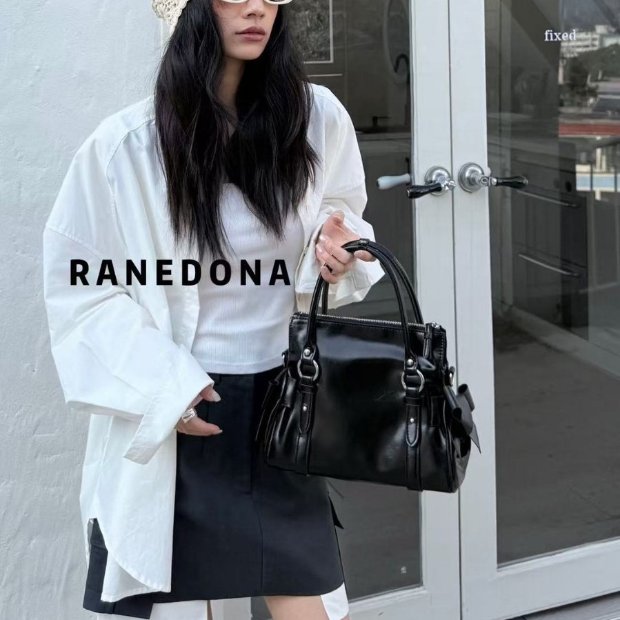 2026 New Bow Knot Motorcycle Bag Trendy Sweet Cool Handbag Large Capacity Commuter Shoulder Crossbody Bag For Women - Thumbnail 4