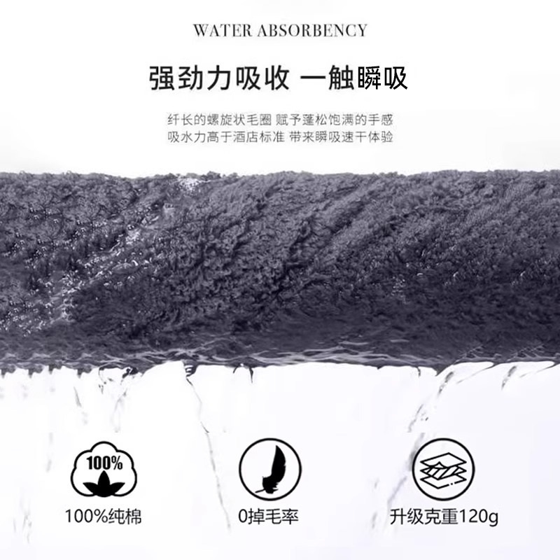 ブランド OEM 7A 抗菌タオル純綿洗顔家庭用男性と女性の入浴増粘綿吸収性糸くずの出ないタオル|undefined