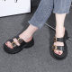 Super Thick Slip-on Slip-on Slippers for Small Women's Outer Wear New Summer Height-increasing Fashionable One-word Shops Beach Eva Casual Shoes