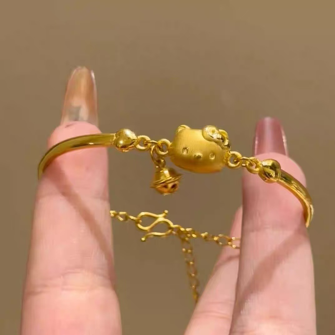 new chinese retro gold qing dynasty five emperors‘ coins winding bracelet national fashion exquisite personality affordable luxury high-end all-match bracelet