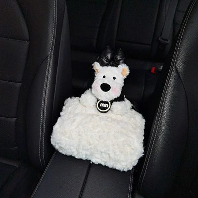 Car tissue box/set Seat Back Tissue Holder, Multifunctional - black-knot-m-black-bag-black-sweater-west-highland-rear-armrest-white-velvet-bag