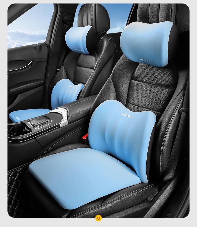 Car seat cushion four seasons universal main and co-pilot ventilated seat cushion memory foam cushion booster seat cushion waist support fart cushion