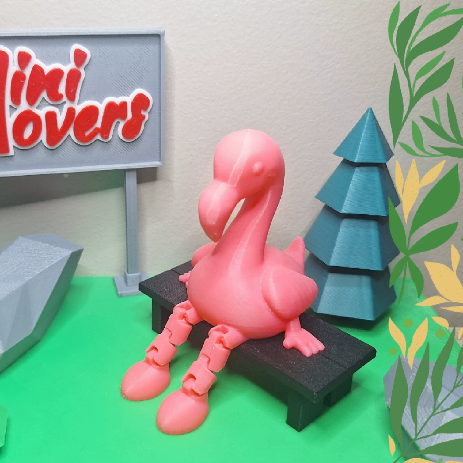 Сопутствующий фламинго, пластиковая статуя фламинго, коллекционная скульптура, креативное украшение рабочего стола
