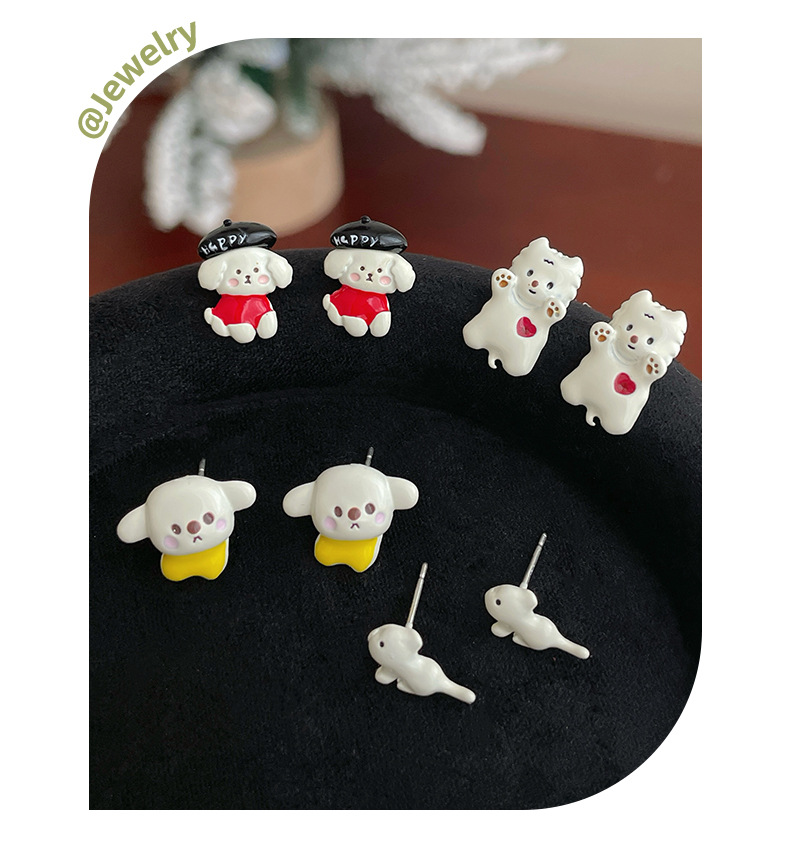 Alloy Material 1 Pair Casual Elegant Animal Enamel Alloy Ear Studs