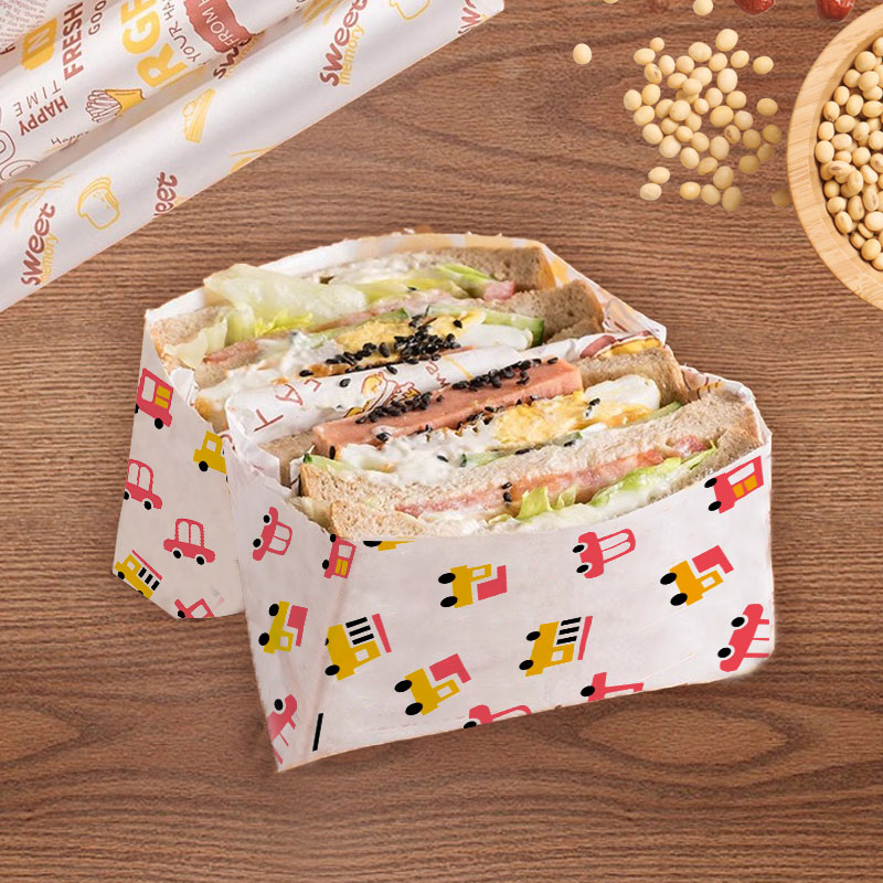 Papel de embalaje de sándwich a prueba de aceite papel de almohadilla desechable para pastel horneado hamburguesas arroz pastel de bento papel de absorción de aceite