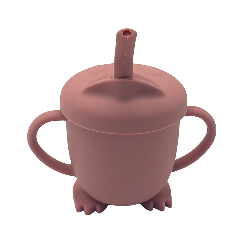 Taza de paja para bebés con cubierta a prueba de caídas a prueba de quemaduras entrenamiento de agua potable para niños aprendiendo taza de bebida fábrica transfronteriza en stock