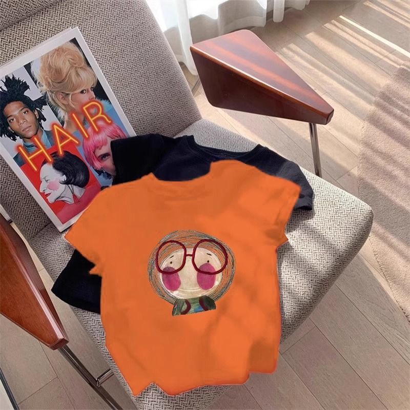 2026 New Orange Short-Sleeve T-Shirt for Women, Summer Dopamine Style, Regular Shoulder Print Design, Niche Slim-Fit Top, Trendy 2026 New Orange Short-Sleeve T-Shirt for Women, Summer Dopamine Style, Regular Shoulder Print Design, Niche Slim-Fit Top, Trendy