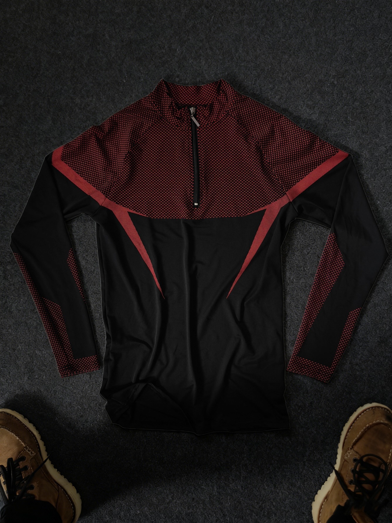 Men's Athletic Shirt Long Sleeve Quick Dry Workout Top For Gym_voghion.com